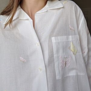 Nocturne - Embroidery Butterfly Pajama Set